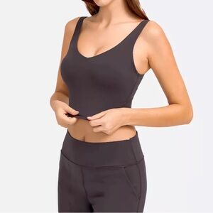 Cropped Tank in Ash
